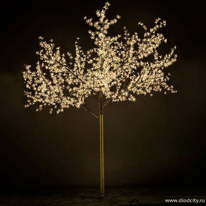Светодиодное дерево"Сакура" 2.5 х 2.0м, теплое белое