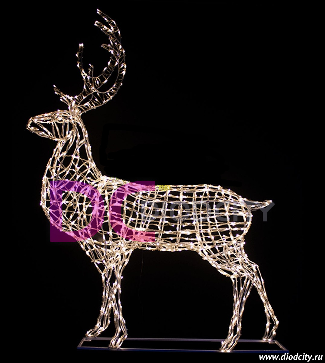 Светодиодный каркасный "Олень Важный" 190*170 см