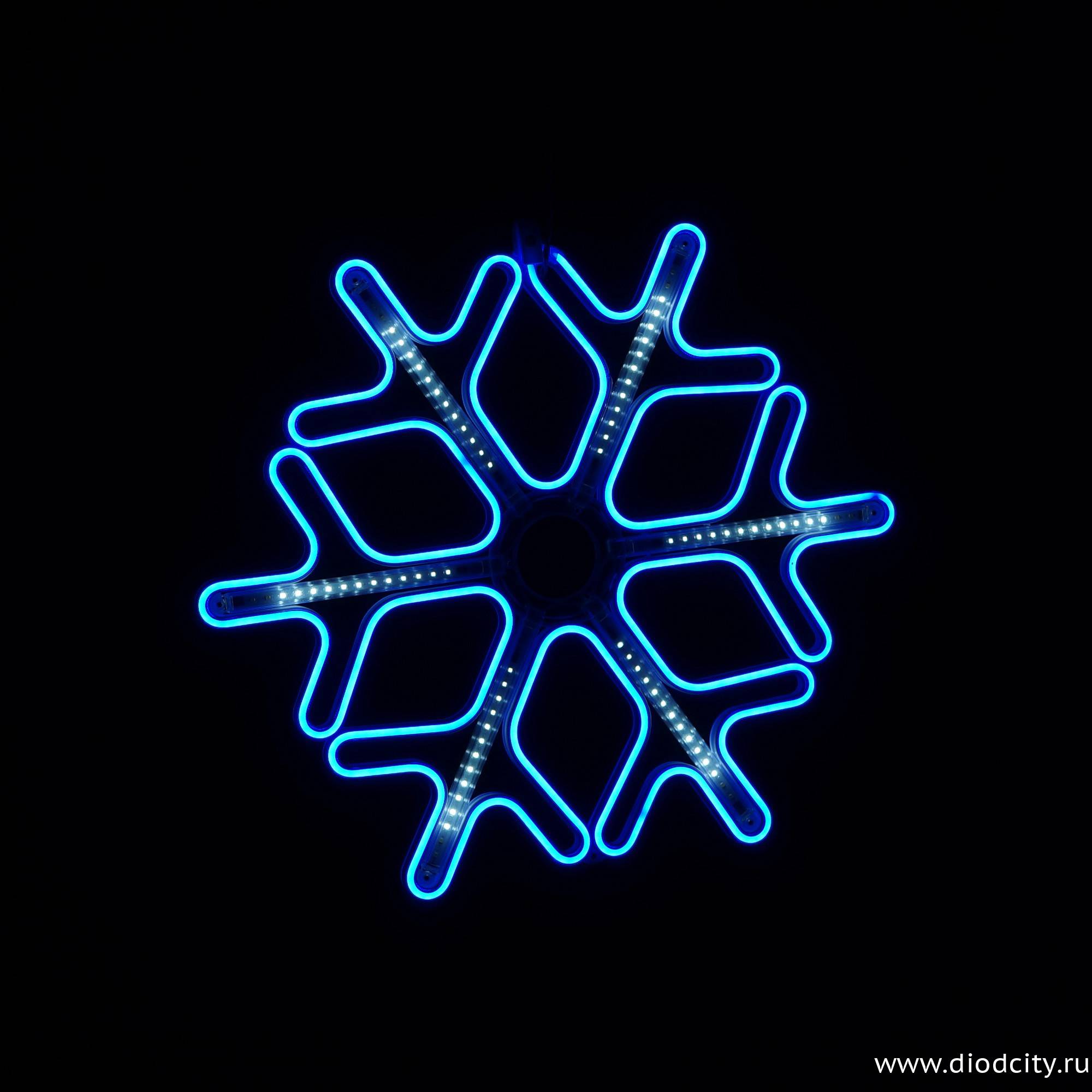 Фигура светодиодная "Снежинка" с динамикой, синяя