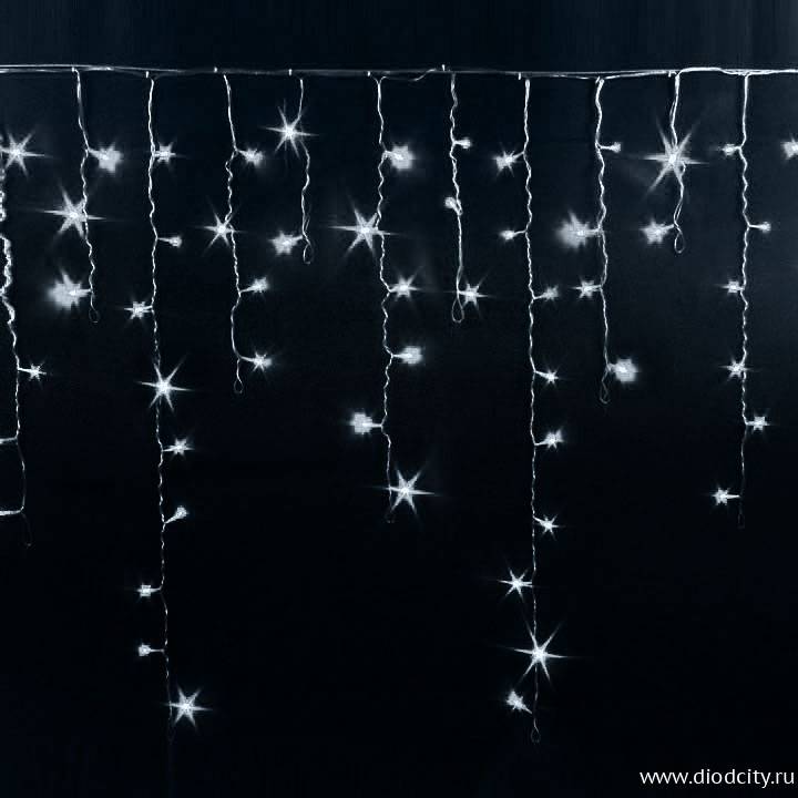 Световая бахрома 3*0.9 м, влагозащита IP54, мерцающая, холодная белая