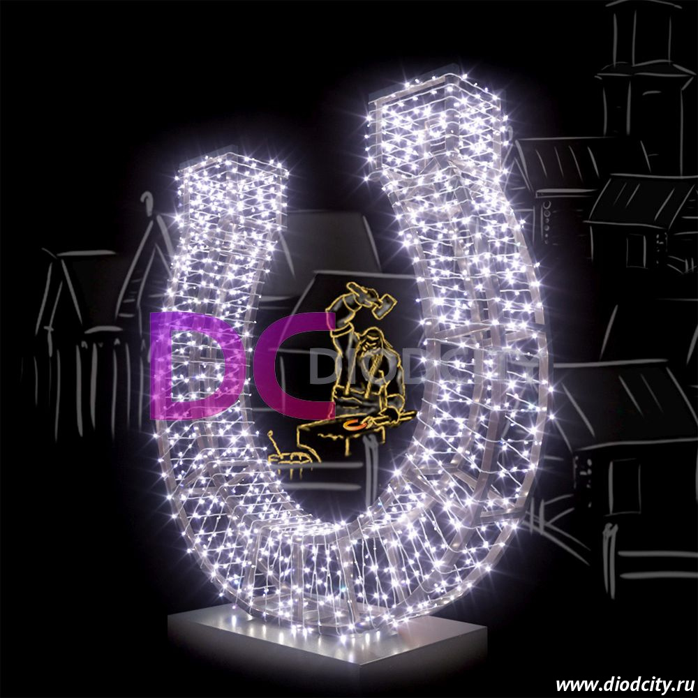 Гирлянда-нить Стринг Лайт, мерцающая, 10м, провод прозрачный,цвет белый