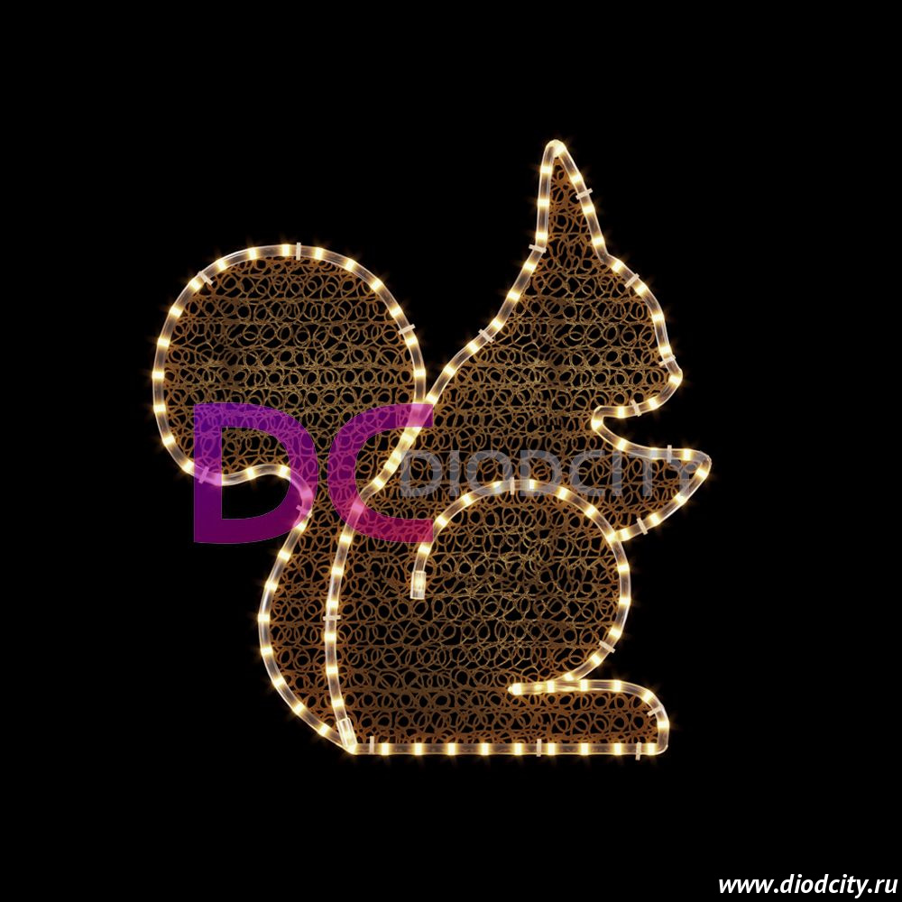 Светодиодная фигура 2Д "Бельчонок" 50*46 см