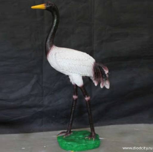 Обьемная фигура из стекловолокна  "ЖУРАВЛЬ", 65*30*120 см, 24 В