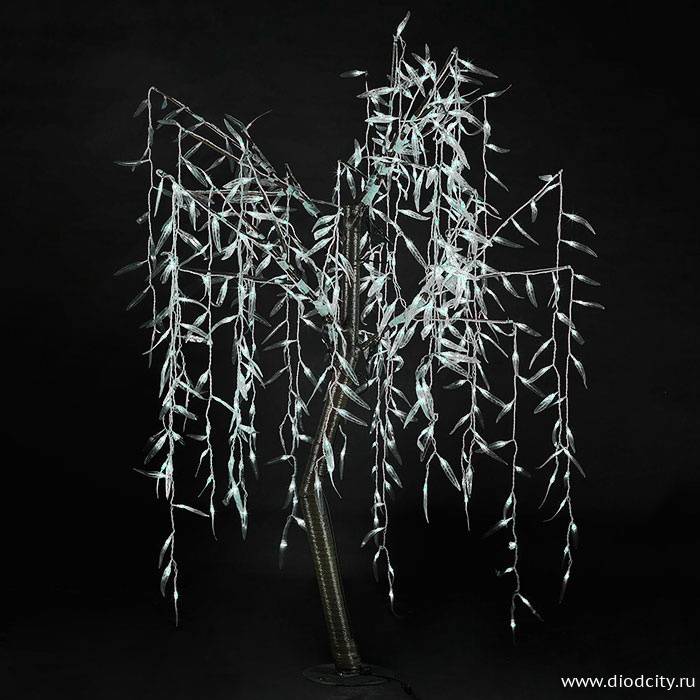 Светодиодная "Ива плакучая" 1.5 х 0.6м, белая