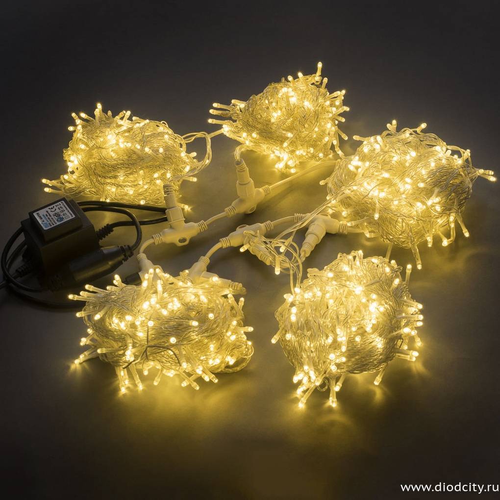 Гирлянда "Клип Лайт Спайдер" 5х20 м, теплый белый, Flash холодный белый