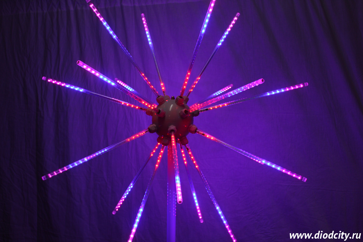 Светодиодный фейерверк "МиниШар", 1.10 х 1.25м, мульти