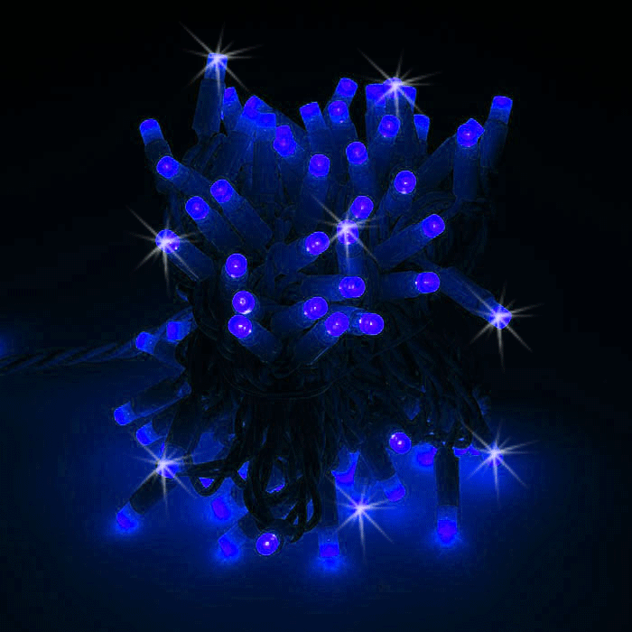 Гирлянда-нить Стринг Лайт, мерцающая, 10м,цвет синий