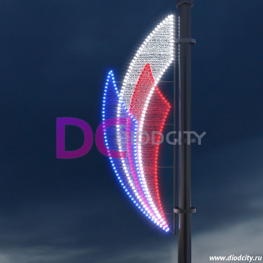 Световая консоль "Парус триколор" 186*61 см