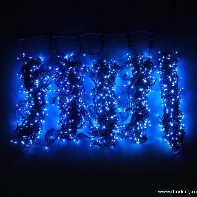 Гирлянда "Клип Лайт Спайдер" 5х20 м, синие диоды, мерцающая