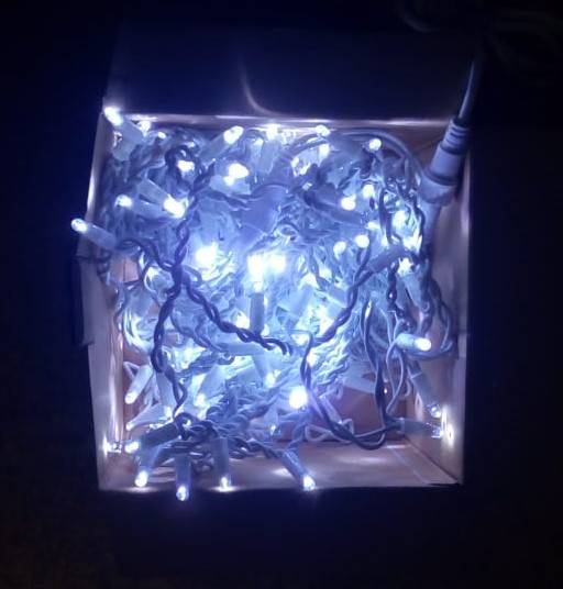 Гирлянда бахрома 4.8 х 0.6 м, холодная белая, каучук