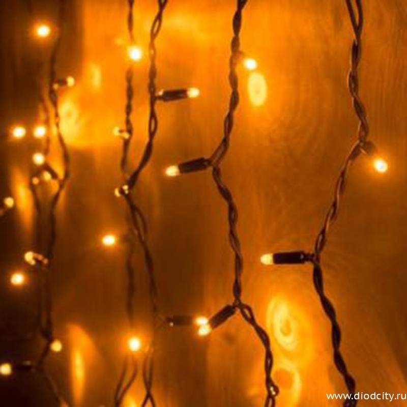 Гирлянда бахрома 4.8 х 0.6 м, желтая, каучук