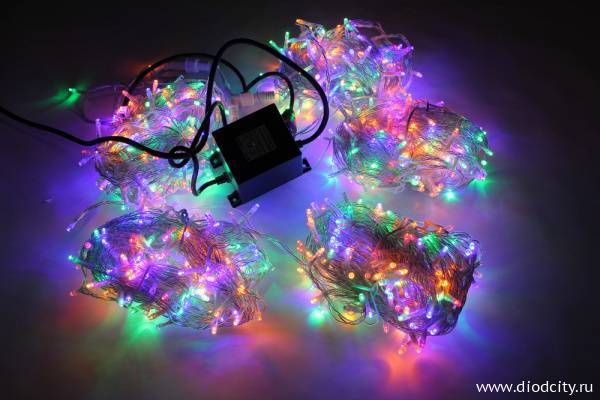 Гирлянда "Клип Лайт Спайдер" 5х20 м, мульти, хол.белый Flash