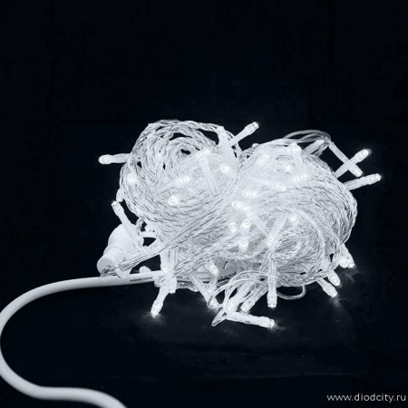 Гирлянда LED Стринг Лайт, длина 10 м, цвет белый