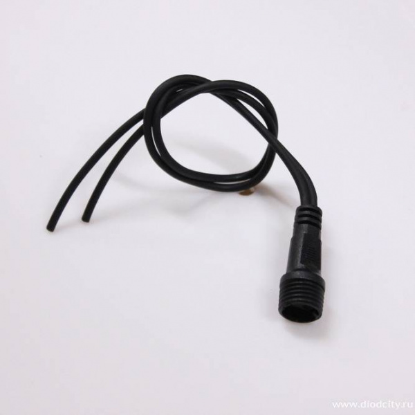 Коннектор к гирляндам  для подкл/ к БП, цв. черный