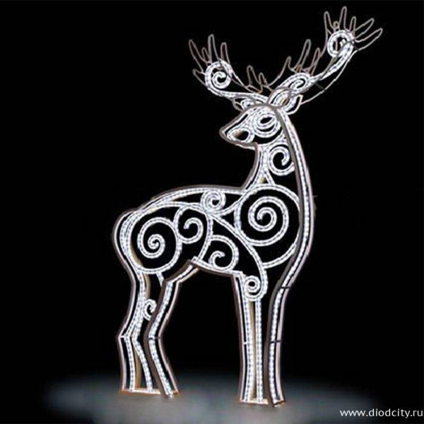 Светодиодная фигура «Олень», 150*110*10 см