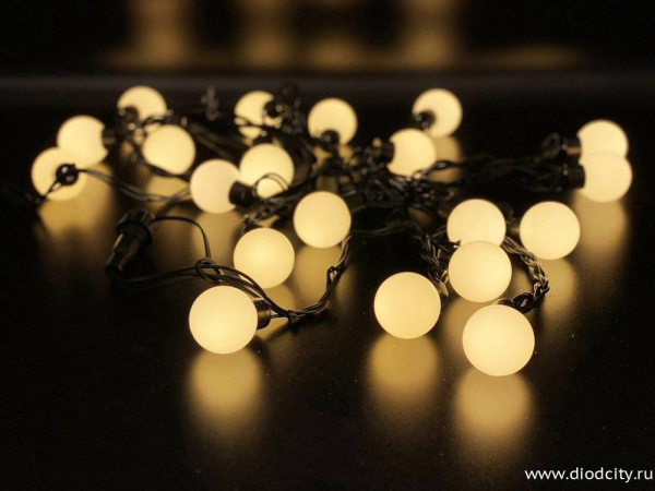 Гирлянда "Мультишарики - мини", длина 10 м, цвет теплый белый