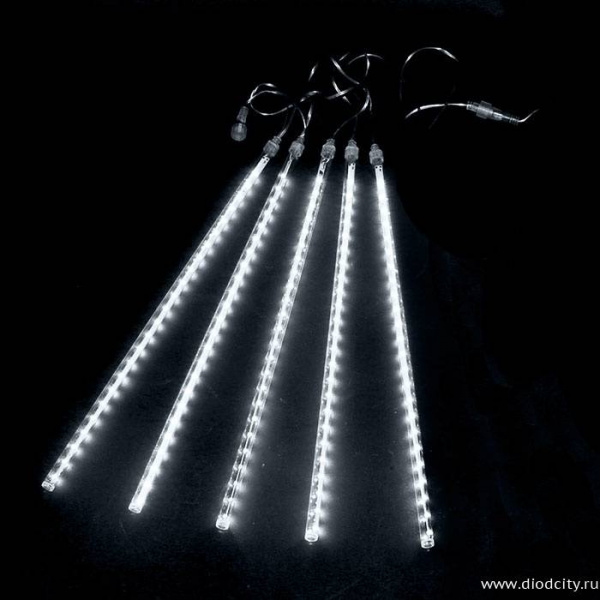 Гирлянда "Тающие сосульки" 5 шт х 80 см, длина 5м, цвет белый