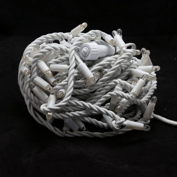 Гирлянда  LED Стринг Лайт, 10м, красный, IP65 (провод каучук)