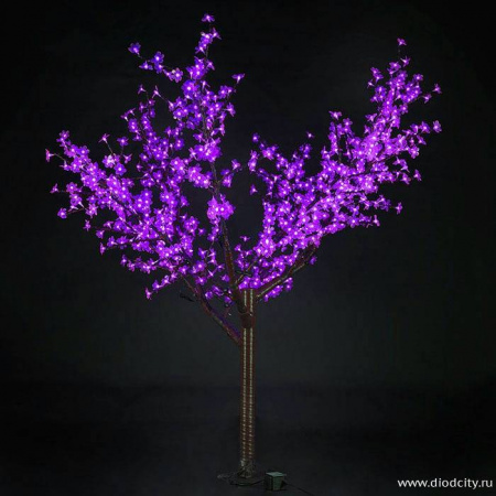 Светодиодное дерево"Сакура" 1.9 х 1.5м, фиолетовое