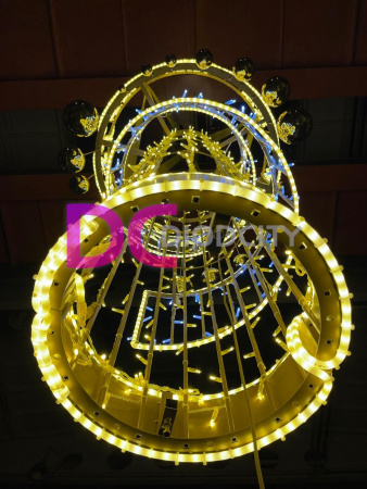 Световая консоль "Золотая корона" 273х135х135 см теплый белый, синий