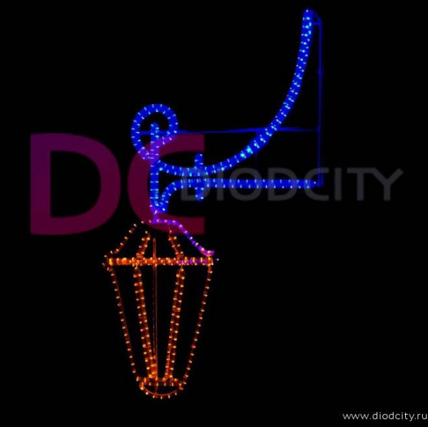 Светодиодная консоль "Фонарик", 140х77 см, синяя, желтая Светодиодная консоль "Фонарик", 140х77 см, синяя, желтая
