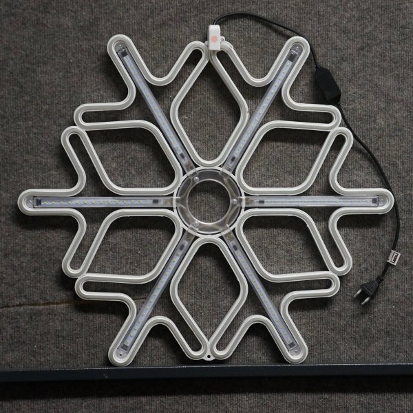 Фигура светодиодная "Снежинка" с динамикой, красная