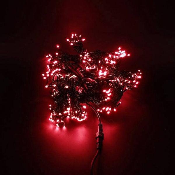 Светодиодный мерцающий занавес "Дождь", IP65, 2x6м, красный Светодиодный мерцающий занавес "Дождь", IP65, 2x6м, красный