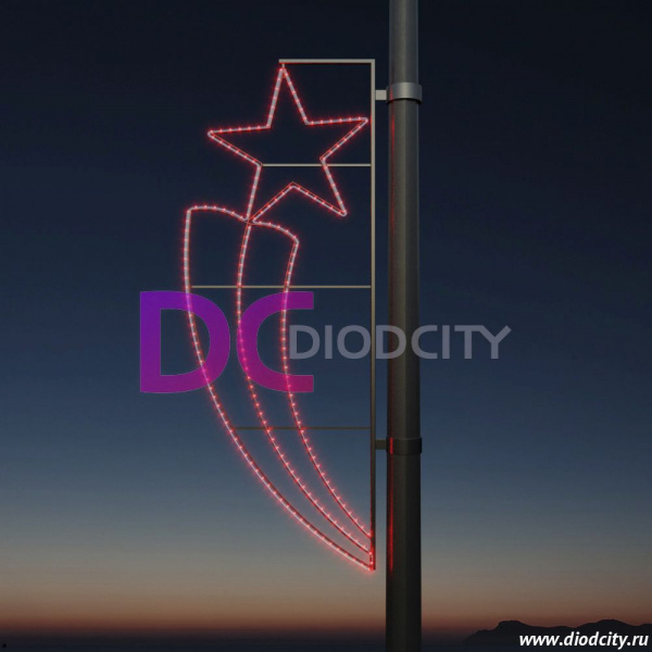 Световая консоль "Факел" 160*65 см красная Световая консоль "Факел" 160*65 см красная