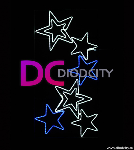 Светодиодная консоль "Созвездие Лира" 215х105 см, белая, синяя Светодиодная консоль "Созвездие Лира" 215х105 см, белая, синяя