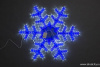 Светодиодная снежинка 79*69 см, бело-синяя, с контроллером