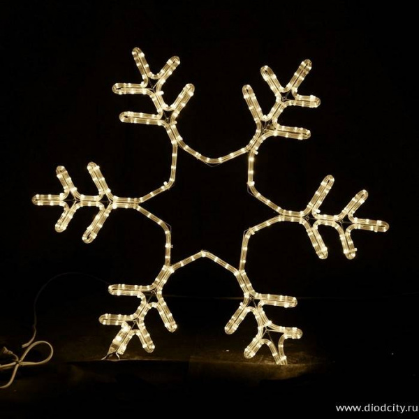 Светодиодная  Снежинка 76 * 76 см, теплый белый