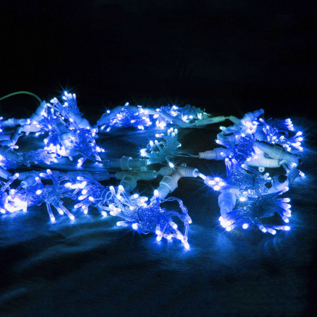 Светодиодный занавес "Дождь", 2 х 3м. синие диоды