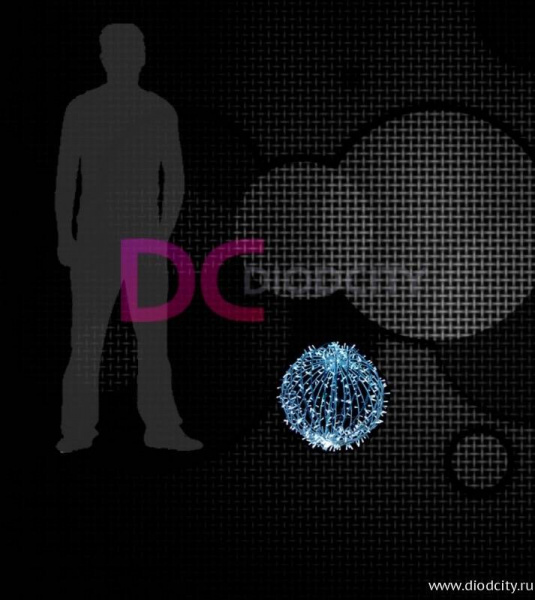 Световой шар мерцающий, 50 см, белый