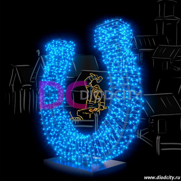 Гирлянда-нить Стринг Лайт, мерцающая, 10м, провод прозрачный, цвет синий