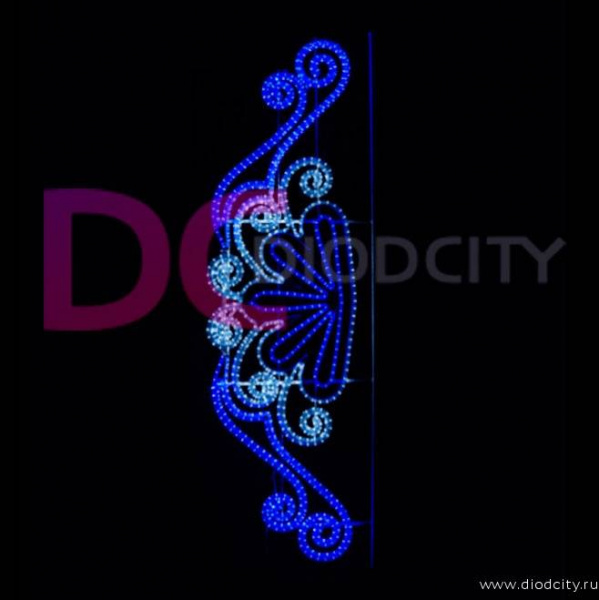 Светодиодная консоль "Волна", 200х65 см Светодиодная консоль "Волна", 200х65 см