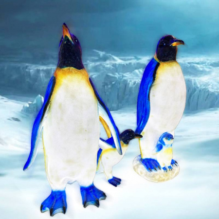 Объемная фигура из стекловолокна "Пингвин мама", 130*73*50 см, 24 В