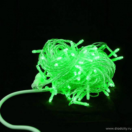 Гирлянда  LED Стринг Лайт, длина 10 м, цвет зеленый