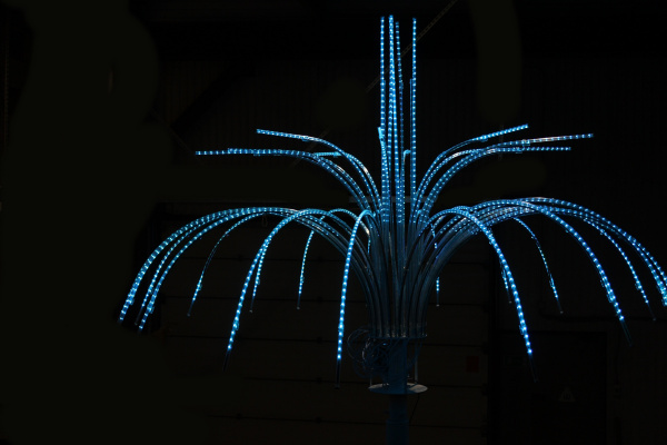 Светодиодный фейерверк "Двойной фонтан Магнолия" D - 2.8м, 35 лучей