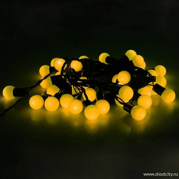 Гирлянда "Мультишарики - мини", длина 10 м, цвет желтый