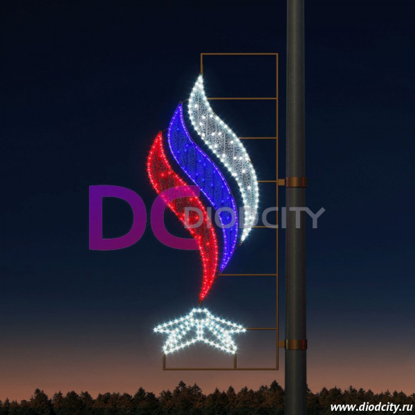 Световая консоль "Звезда с тройным всполохом" 168*64 см Световая консоль "Звезда с тройным всполохом" 168*64 см