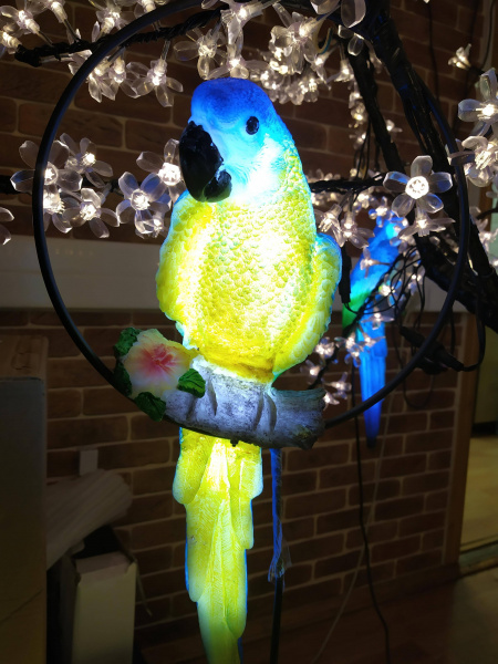 Объемные фигуры из стекловолокна "Попугаи", 16*15*49 см, 24V (5шт)