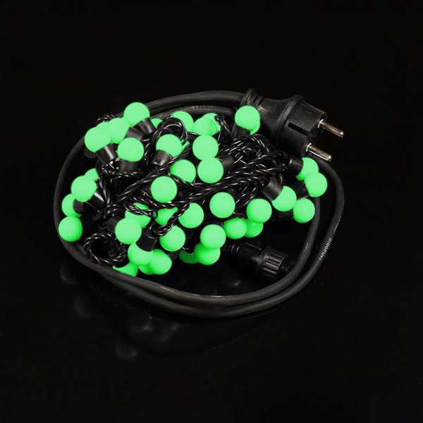 Гирлянда "Мультишарики - мини", длина 10 м, цвет  зеленый