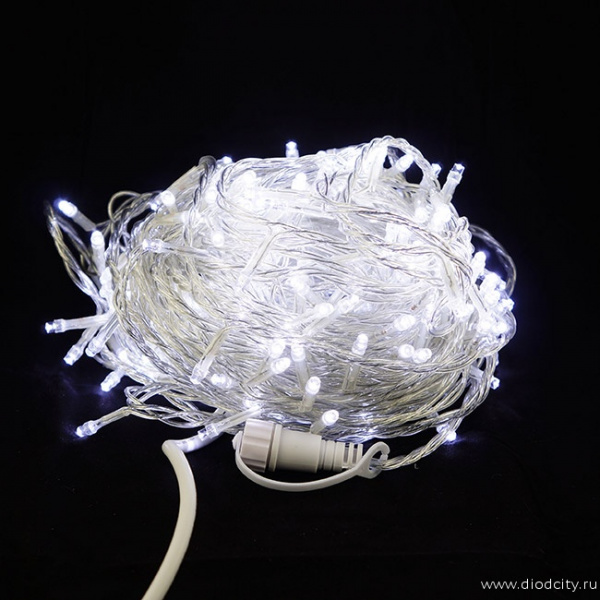 Гирлянда  LED Стринг Лайт, длина 20 м, цвет белый