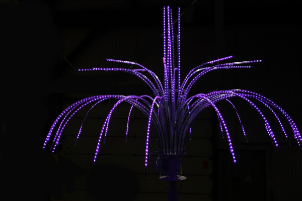 Светодиодный фейерверк "Двойной фонтан Магнолия" D - 2.8м, 35 лучей