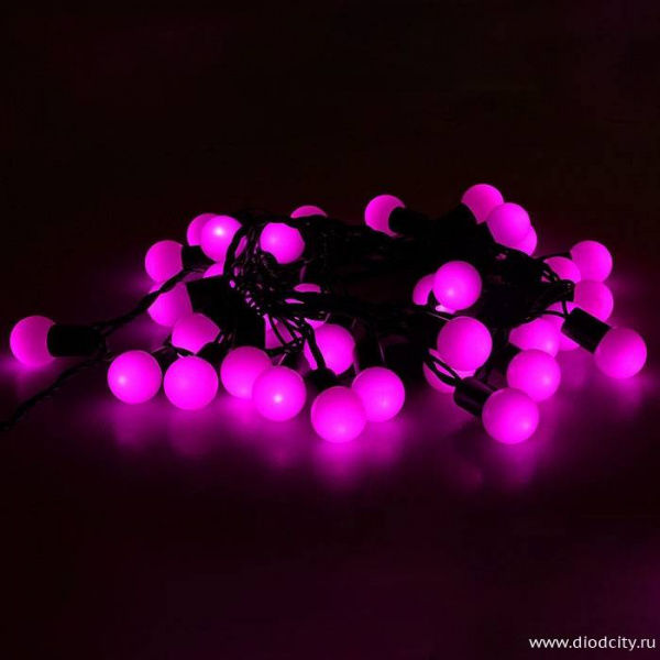 Гирлянда "Мультишарики - мини", длина 10 м, цвет  розовый