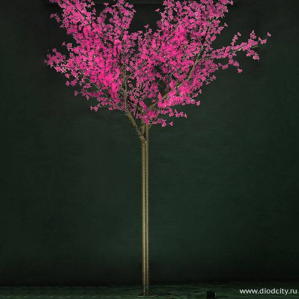 Светодиодное дерево"Сакура" 3.6 х 3.0м, розовое