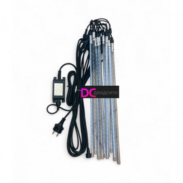 Светодиодные тающие сосульки, 10 шт по 50см, длина 10 м, 12V, IP68