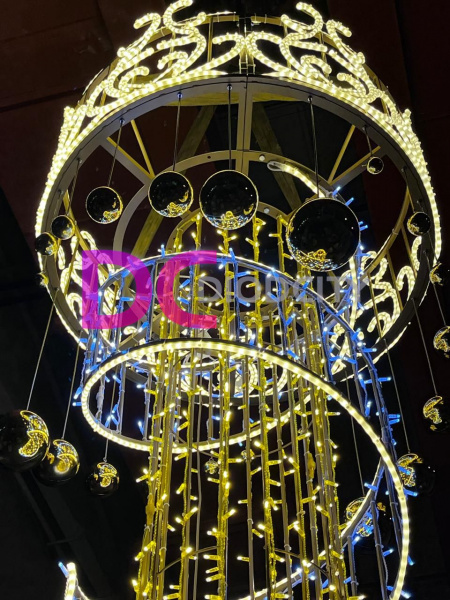 Световая консоль "Золотая корона" 273х135х135 см теплый белый, синий Световая консоль "Золотая корона" 273х135х135 см теплый белый, синий