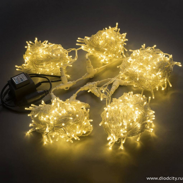 Гирлянда "Клип Лайт Спайдер" 5х20 м, теплый белый, Flash холодный белый