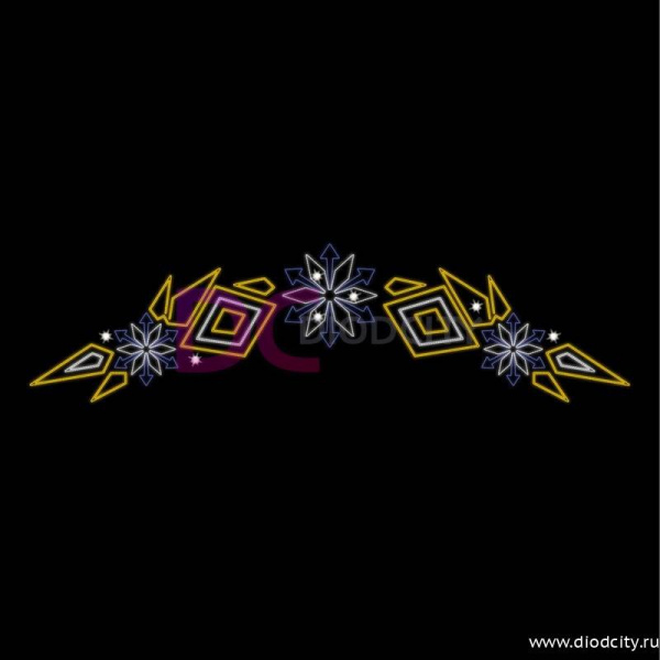 Светодиодная перетяжка "Цветочное небо" 400х100 см, цвет мульти